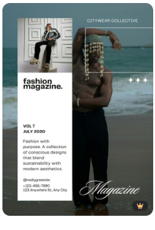 Fashion lookbook page created with EasyCatalog